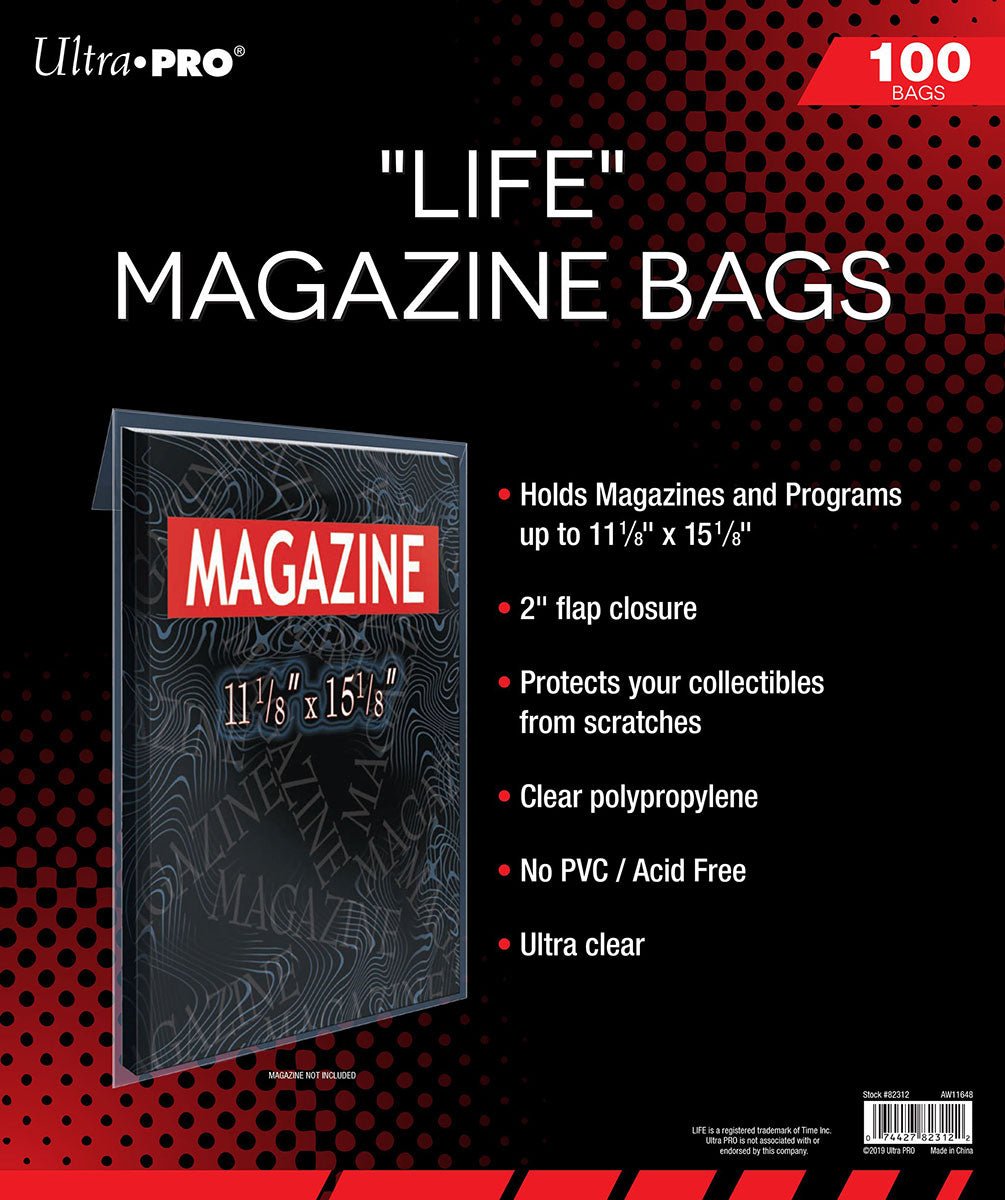 Life Magazine Size Bags (100ct) - E - 82312 - Ultra PRO - Ultra PRO International