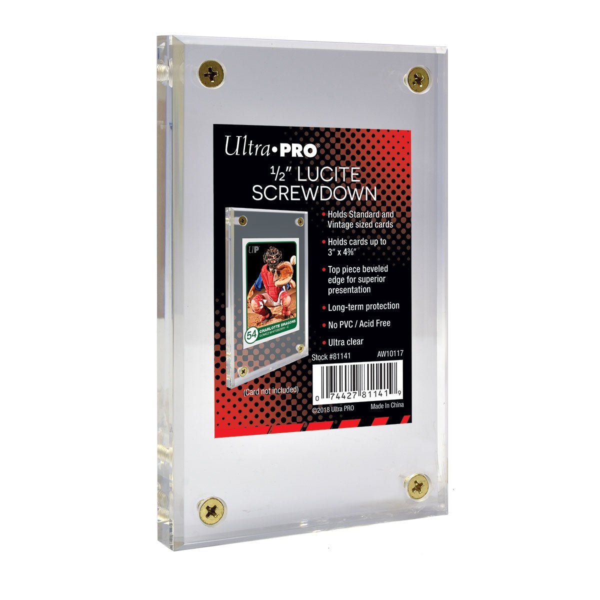 Lucite Brik 1/2" Screwdown - E - 81141 - Ultra PRO - Ultra PRO International