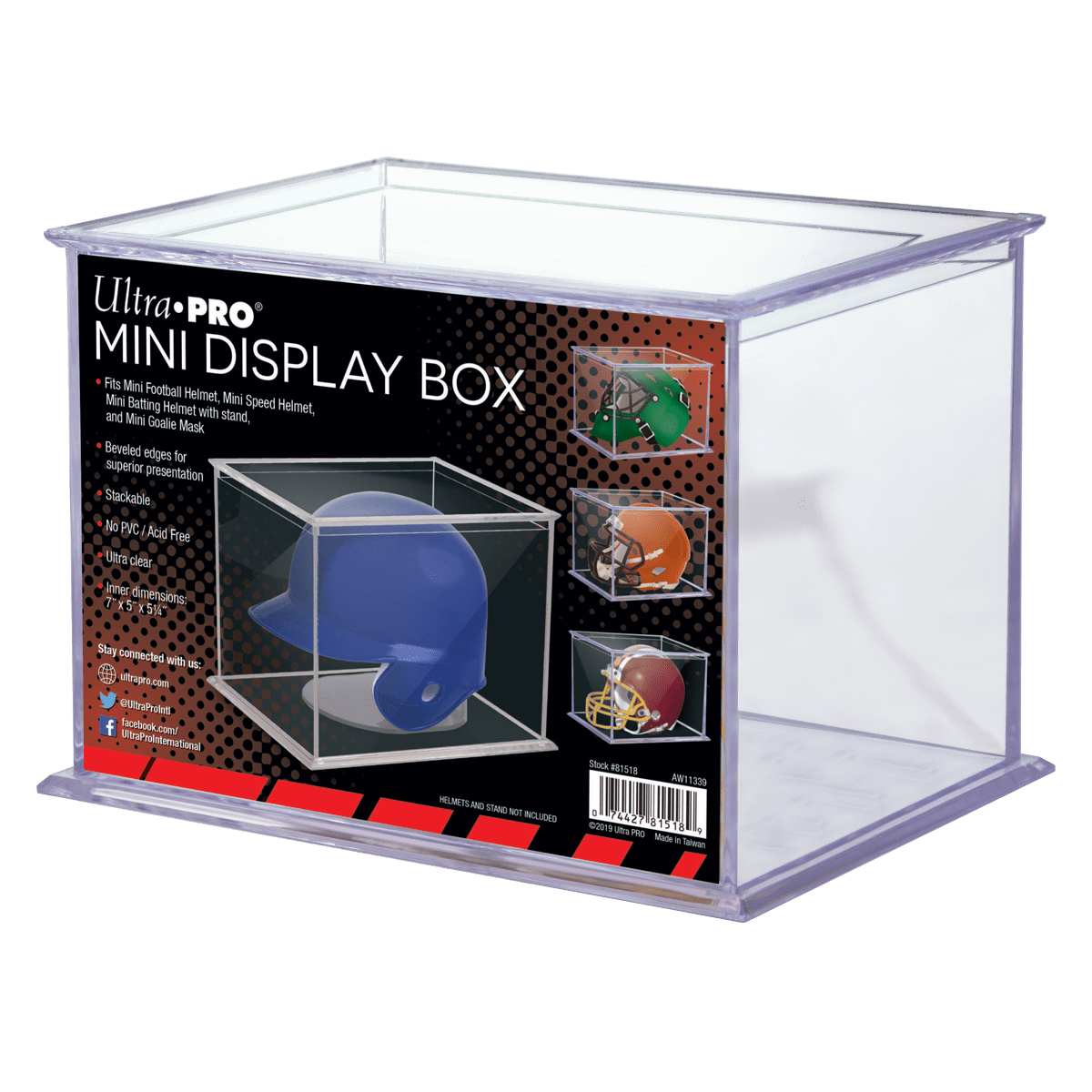 Mini Helmet & Figurines Display Case - E - 81518 - Ultra PRO - Ultra PRO International