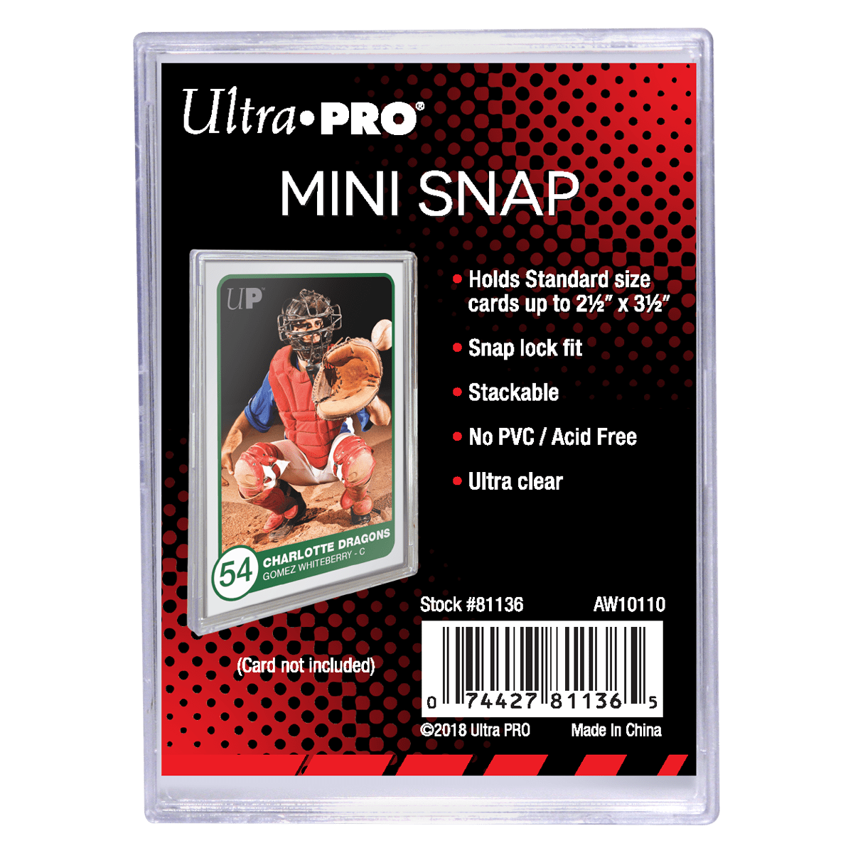 Mini Snap Card Holder - E - 81136 - Ultra PRO - Ultra PRO International