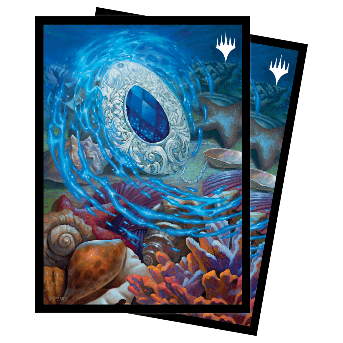 Modern Horizons 3 Sapphire Medallion Deck Protector Sleeves (100ct) for Magic: The Gathering - E - 38405 - Ultra PRO International - Ultra PRO International