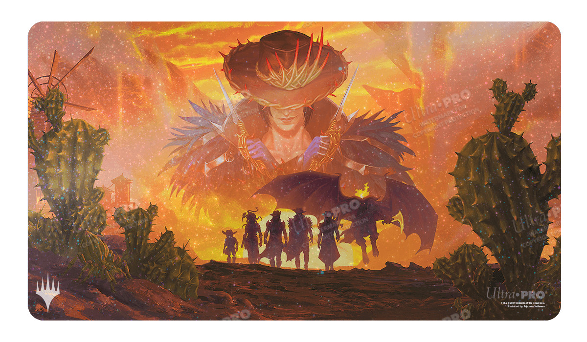 Outlaws of Thunder Junction Gang Silhouette AR Enhanced Holofoil Standard Gaming Playmat for Magic: The Gathering - E - 38398 - Ultra PRO International - Ultra PRO International