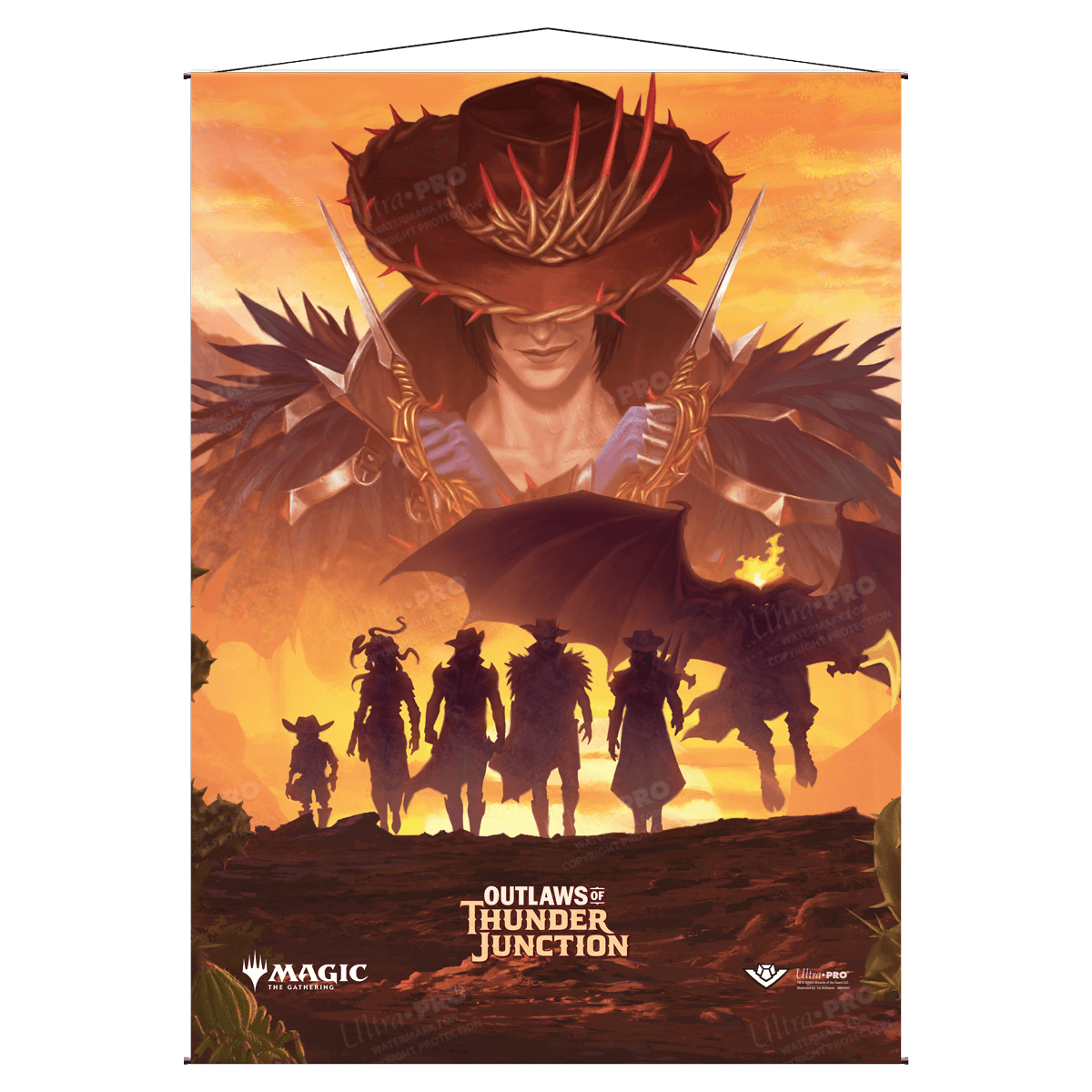 Outlaws of Thunder Junction Gang Silhouette Wall Scroll for Magic: The Gathering - E - 38378 - Ultra PRO International - Ultra PRO International