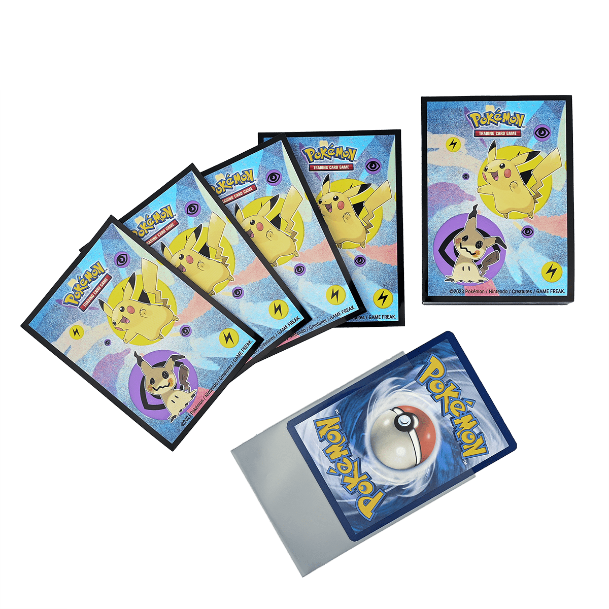 Pikachu & Mimikyu Standard Deck Protector Sleeves (65ct) for Pokémon - E - 16110 - Ultra PRO - Ultra PRO International