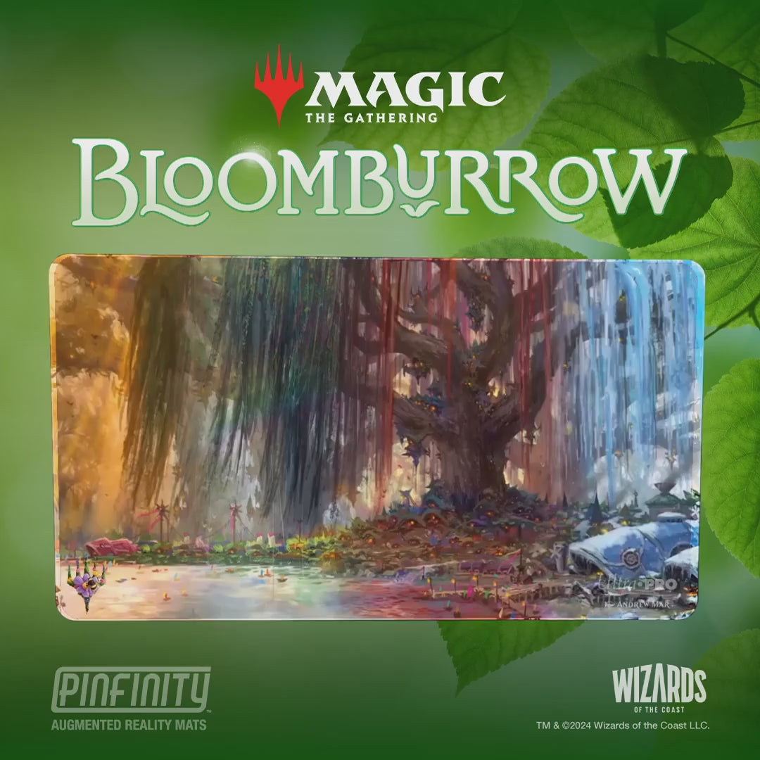 Bloomburrow Season Lands: Three Tree City (Four Seasons) AR Enhanced Standard Gaming Playmat Multi für Magic: The Gathering