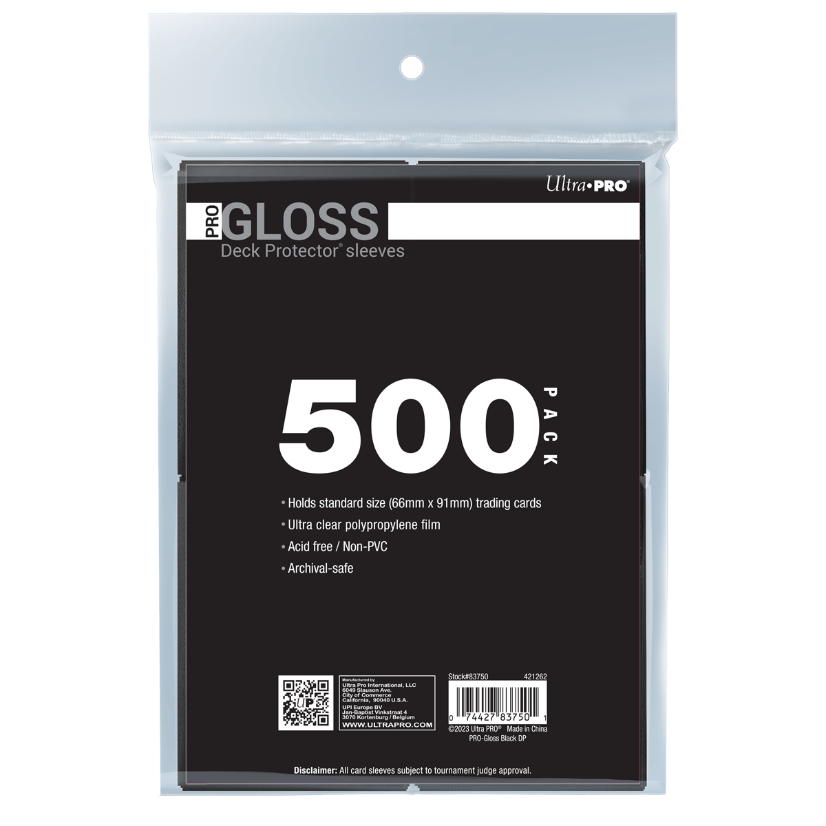 PRO - Gloss Standard Deck Protector Sleeves Bundle (500ct) - E - 83750 - Ultra PRO - Ultra PRO International