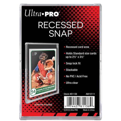 Recessed Snap Card Holder - E - 81138 - Ultra PRO - Ultra PRO International