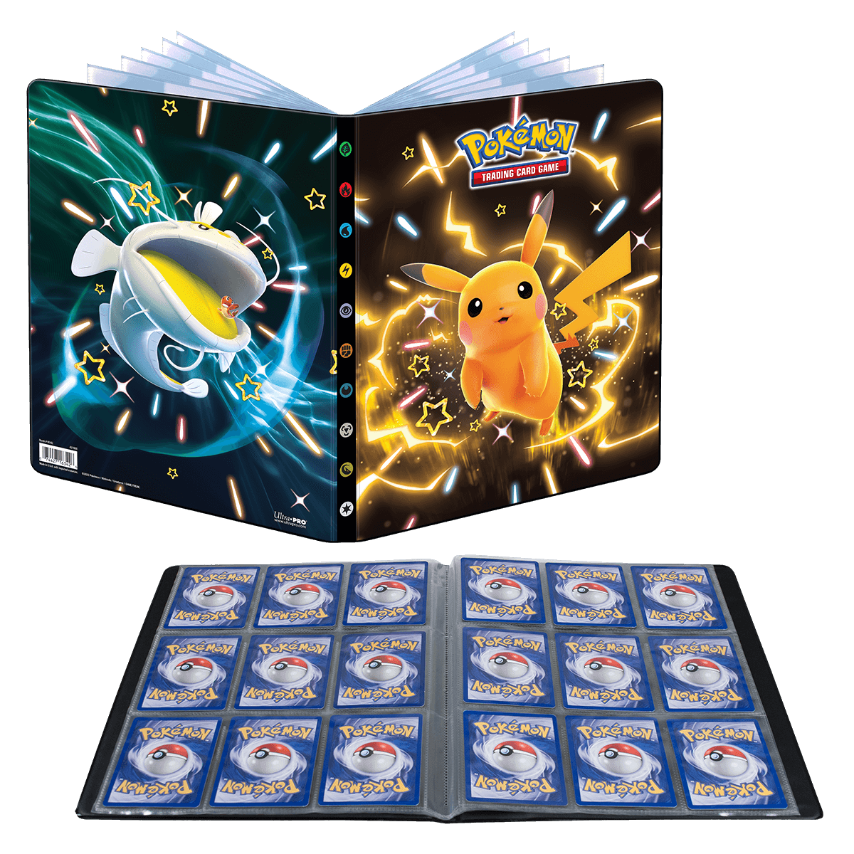 Scarlet and Violet Shiny Pikachu, Dondozo, and Tatsugiri 9 - Pocket Portfolio for PokÃ©mon - E - 16342 - Ultra PRO - Ultra PRO International