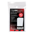 Semi - Rigid White Card Deck Dividers Pack (10ct) - E - 81229 - Ultra PRO - Ultra PRO International