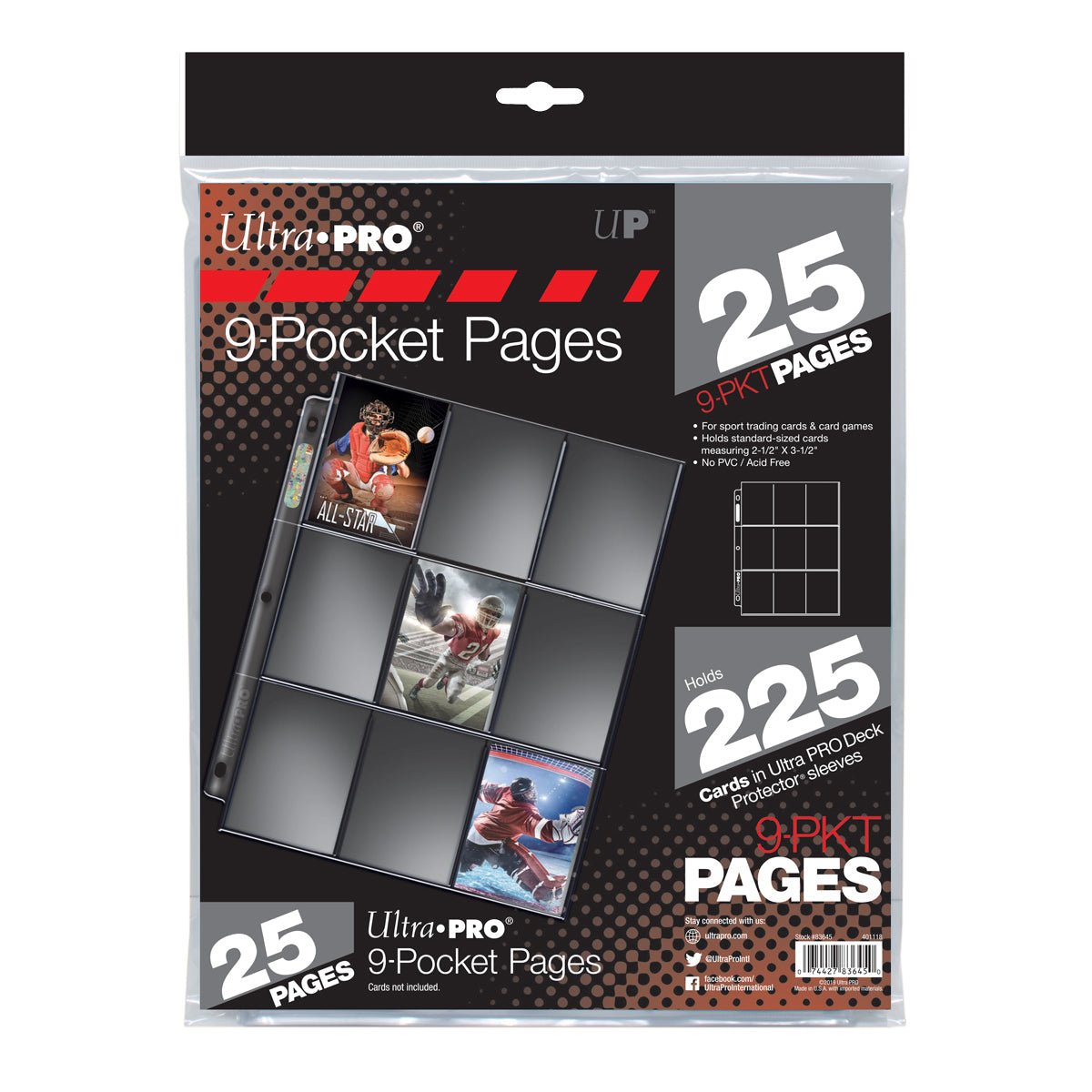 Silver Series 9 - Pocket Pages (25ct) for Standard Size Cards - E - 83645 - Ultra PRO - Ultra PRO International