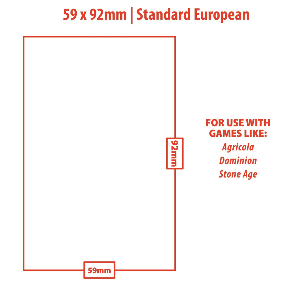 Standard European Board Game Sleeves (50ct) for 59mm x 92mm Cards - E - 82602 - 1 - Ultra PRO - Ultra PRO International