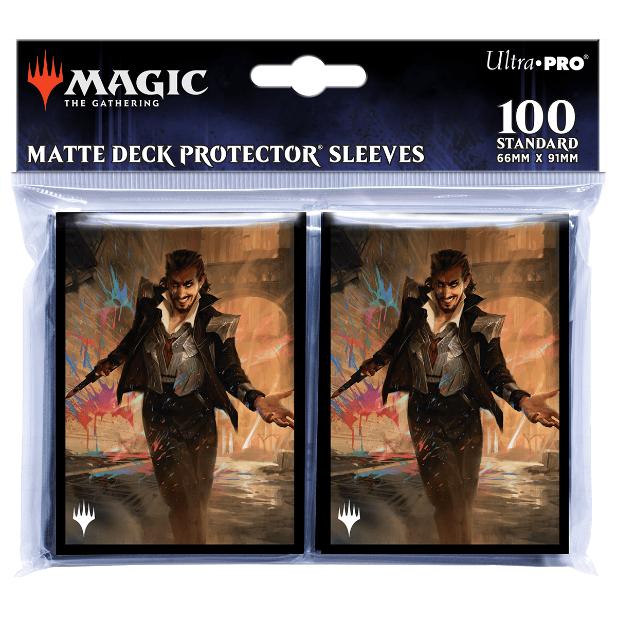 Streets of New Capenna Anhelo the Deacon Commander Standard Deck Protector Sleeves (100ct) for Magic: The Gathering - E - 19350 - Ultra PRO - Ultra PRO International