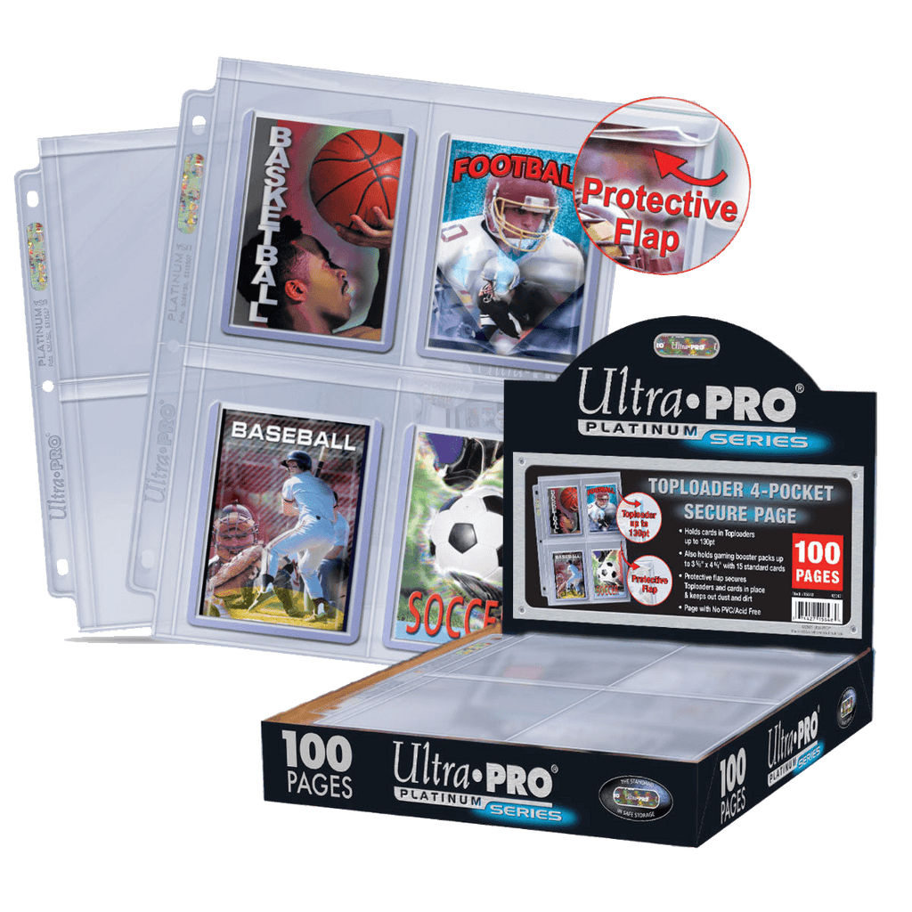 Ultra Pro 25 Platinum Storage Pages: Baseball & Other Sports Trading Cards  Collecting Pages (Platinum Series 9-Pocket Pages), Clear