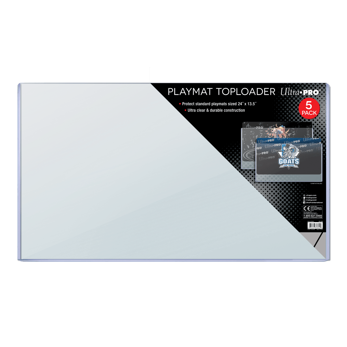 Toploaders (5ct) for Standard Gaming Playmats - E - 85844 - Ultra PRO - Ultra PRO International