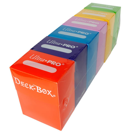 Ultra PRO 6 Color Deck Box Bundle (Orange, Purple, Blue, Pink, Yellow, Green) - E - 85324 - Ultra PRO - Ultra PRO International