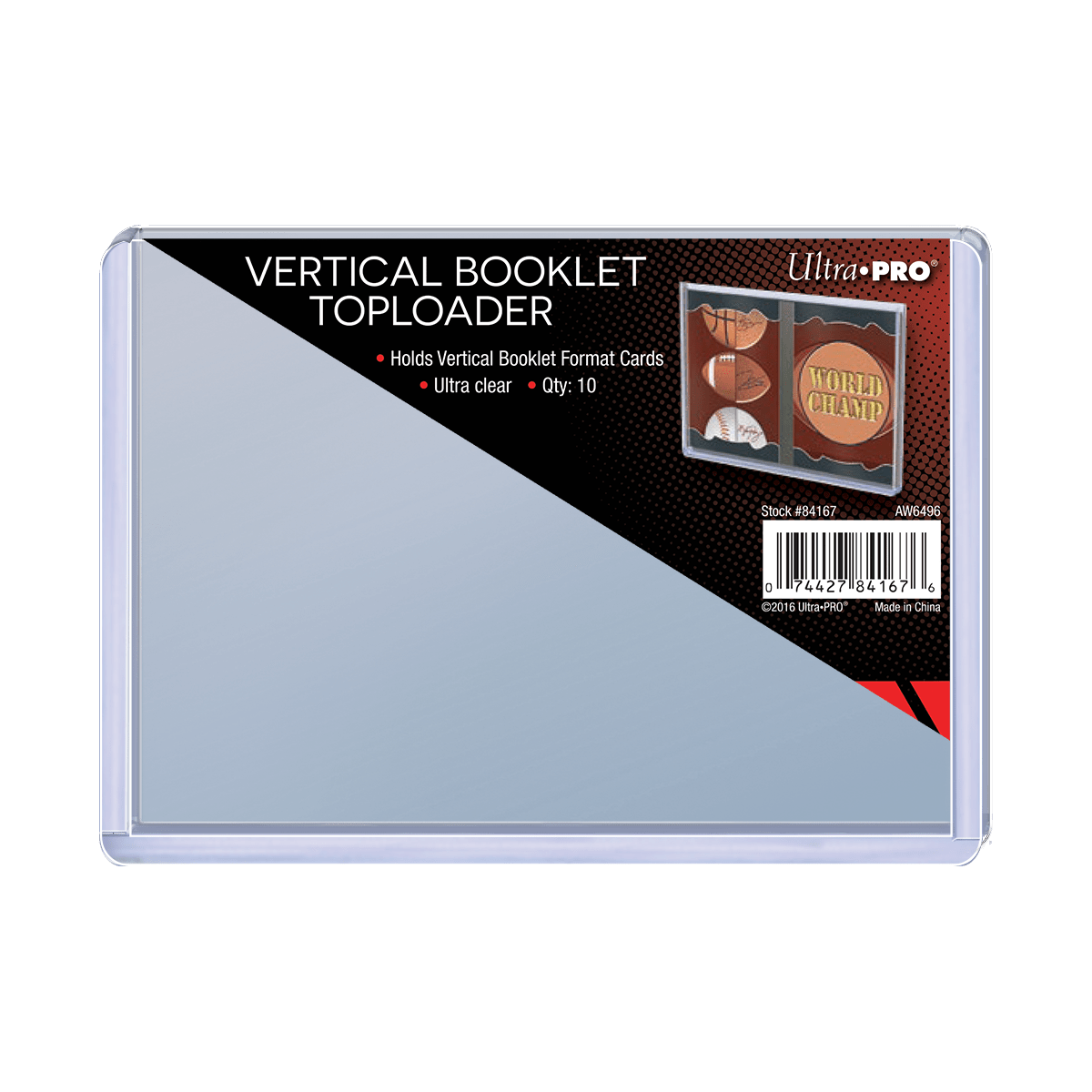 Vertical Booklet Card Toploaders (10ct) - E - 84167 - Ultra PRO - Ultra PRO International