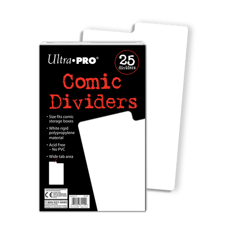 White Comic Dividers (25ct) - E - 81112 - Ultra PRO - Ultra PRO International