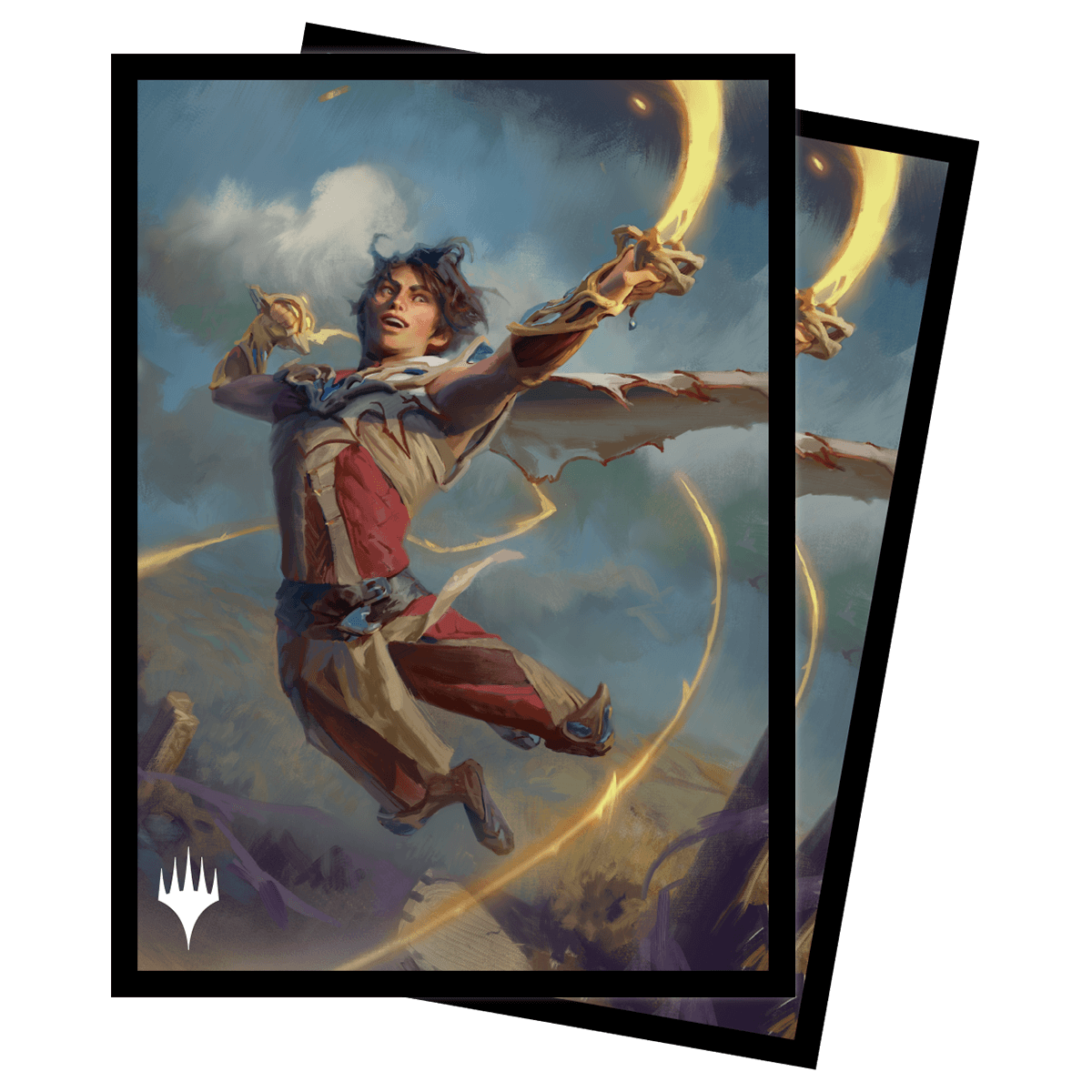 Wilds of Eldraine Kellan, the Fae - Blooded (Adventure Frame) Standard Deck Protector Sleeves (100ct) for Magic: The Gathering - E - 38023 - Ultra PRO - Ultra PRO International