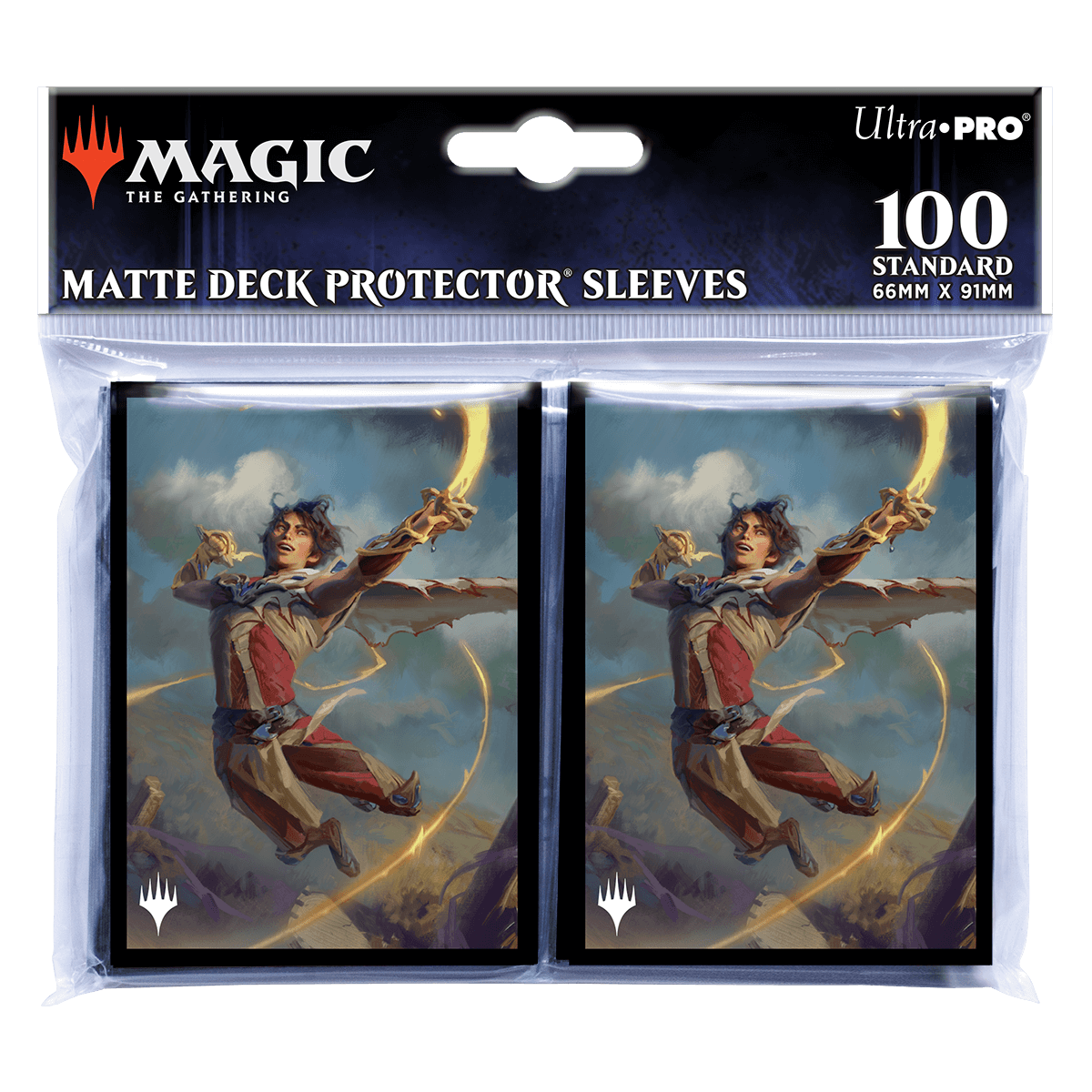 Wilds of Eldraine Kellan, the Fae - Blooded (Adventure Frame) Standard Deck Protector Sleeves (100ct) for Magic: The Gathering - E - 38023 - Ultra PRO - Ultra PRO International