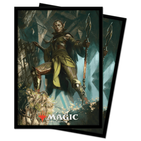 Zendikar Rising Nissa of Shadowed Boughs Standard Deck Protector Sleeves (100ct) for Magic: The Gathering - E - 18442 - Ultra PRO - Ultra PRO International